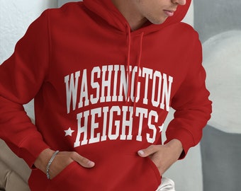 Washington Heights Varsity Hoodie, Unisex Heavy Blend crewneck, New York City Gifts Manhattan