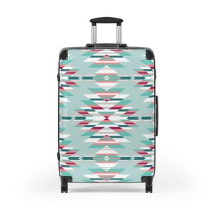 Azteekse cabinekoffer, rollende harde schaal handbagage Native American, unisex reisaccessoires, reisgeschenken Desert Decor Boho