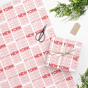 New York City Gift Wrapping Paper, Aesthetic Craft and Decor Paper, Party and gift accessories