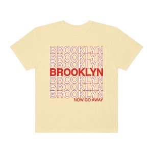 Funny Brooklyn T-shirt, New Yorker Tee, Unisex New York City Gifts, NYC borough, Comfort Colors sarcastic type Tee Brooklyn now go away! image 5