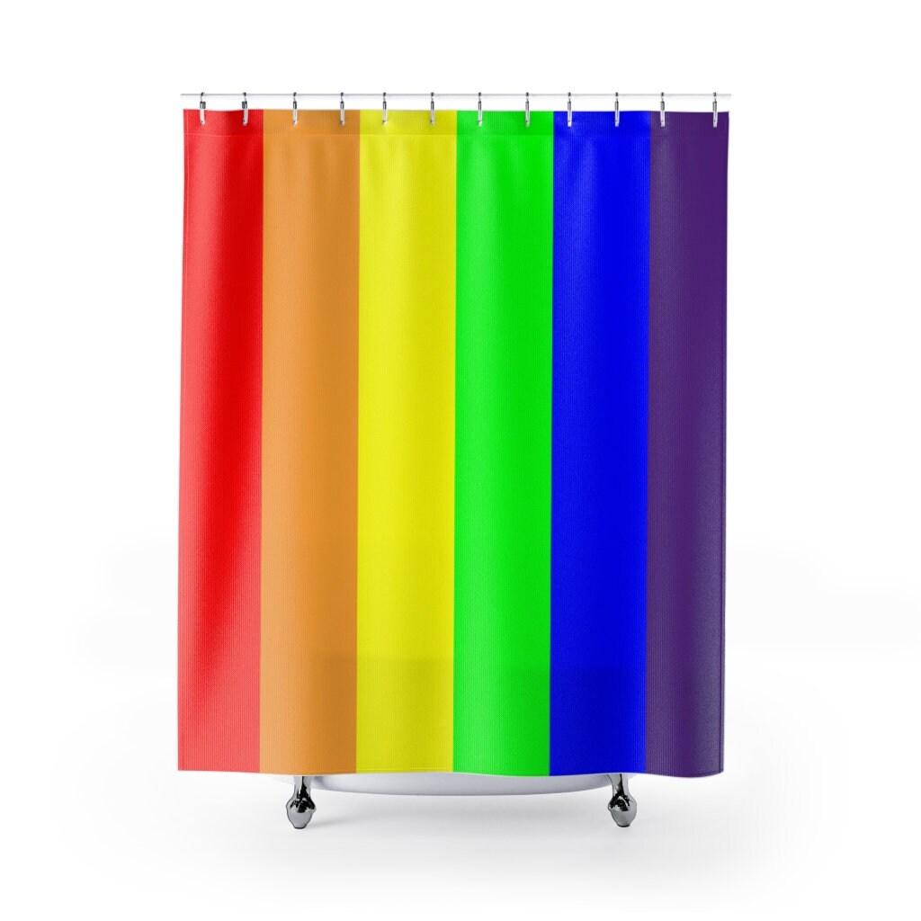 Pride LGBTQ Rainbow Shower Curtain Etsy Canada