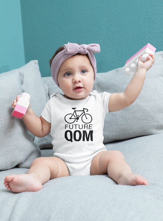 Cycling Queen of the Mountain Baby Onesie Cute QOM Infant Fine