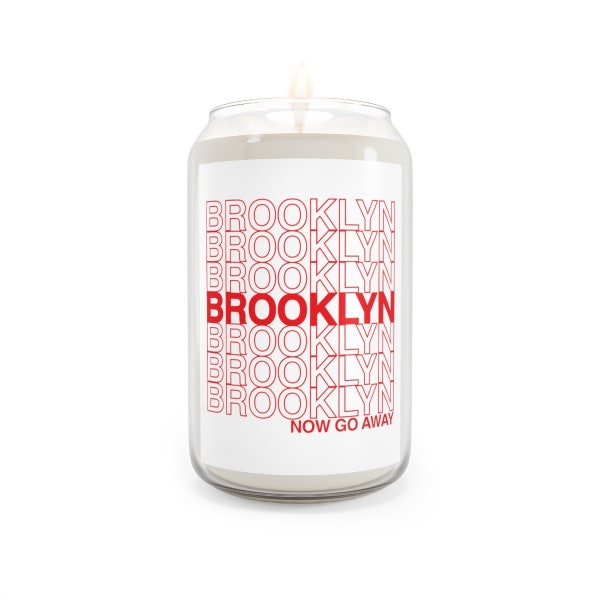 Funny NYC Brooklyn Candle, Sarcastic Gifts for New Yorkers, NYC Scented Candle 13.75oz 70 hrs+ , Manhattan, Bronx, Queens, Staten Island