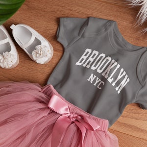Brooklyn NYC Cotton Baby Bodysuit, Cute Baby Bodysuit, NYC Baby Baby Shower Gift, Cute and trendy baby clothes