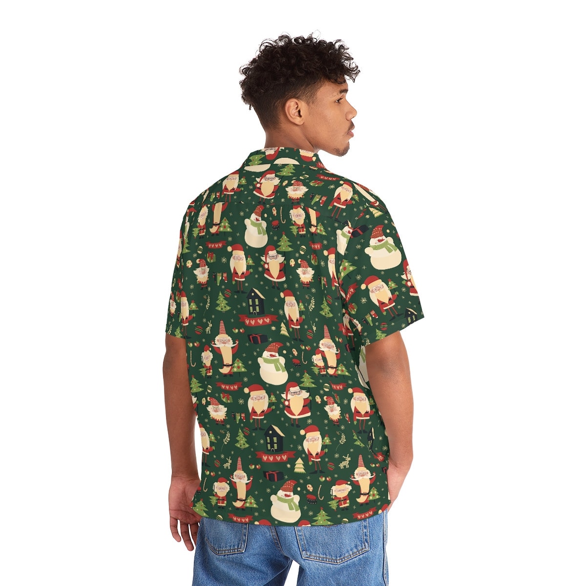 Camisas Hawaianas De Navidad Para Hombre, Con Estampado De