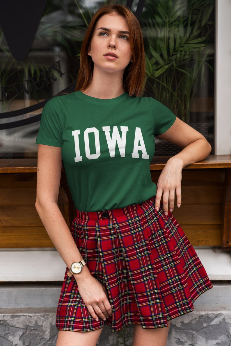 Iowa University Aesthetic T-shirt, Comfort Colors Premium Cotton T-shirt, College Gift
