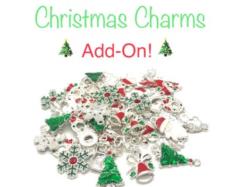 ADD ON Christmas Charms, Seasonal Holiday Silver Armband Accessories, Add onto ANY Bracelet or Necklace from GemstoneJewelrybyAL