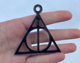 Resin Deathly hallows bookmark and keychain