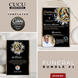 Nuestra Señora de Guadalupe | Spaanse Virgen Mary Funeral Template Card | Spaanse katholieke begrafeniskaart | Herinneringen aan | FB1_148spa