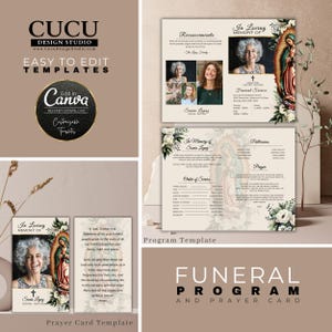 de Carte de prière et programme de funérailles de la Vierge Marie | Programme de funérailles catholiques | Programme de services funéraires de la Vierge Marie | FP142_Fra
