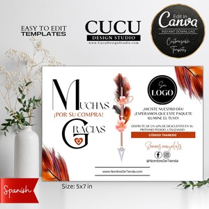 Tarjeta de Agradecimiento | Spanish Thank You Template | Thank You Card Spanish | Thank You Template Spanish | Gracias Template | BTC138_Spa