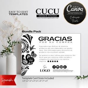 Muchas Gracias Tarjeta | Spaans bedankt | Afdrukbare bedankkaartsjabloon Gracias | Gracias Por Tu Compra | BTC150_Spa