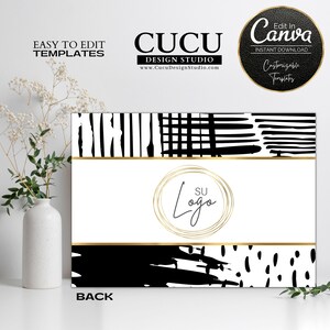 Tarjeta agradecimiento small business con diseño limpio profesional ideal para inserts de pedidos y mejorar experiencia del cliente / Small business thank you card with clean professional design ideal for order inserts and enhancing customer experience