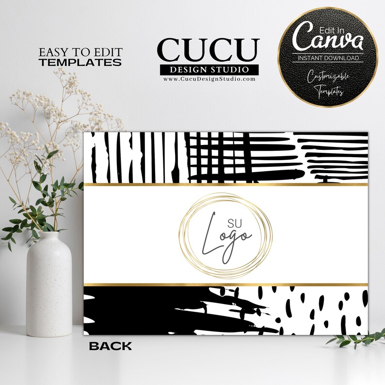 Tarjeta agradecimiento small business con diseño limpio profesional ideal para inserts de pedidos y mejorar experiencia del cliente / Small business thank you card with clean professional design ideal for order inserts and enhancing customer experience