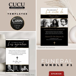 Em memória de | Espanhol memorável personalizado do cartão mim Anúncio do serviço fúnebre Espanhol | Anunció Funebre | Pacote Funeral | FB1_129spa