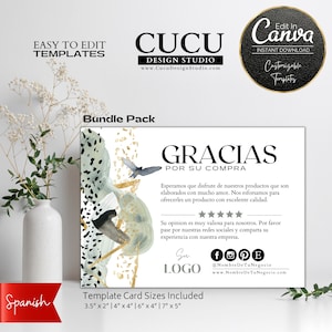 Abstract Spanish Thank You Template | Tarjeta Muchase Gracias | Thank You Template | Thank you Template in Spanish | BTC149_Spa
