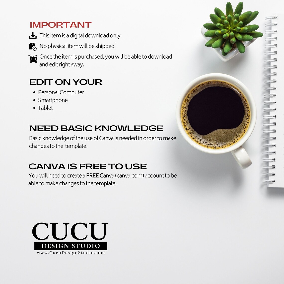 EDITABLE Promo Code Printable Canva Package Insert Template Discount