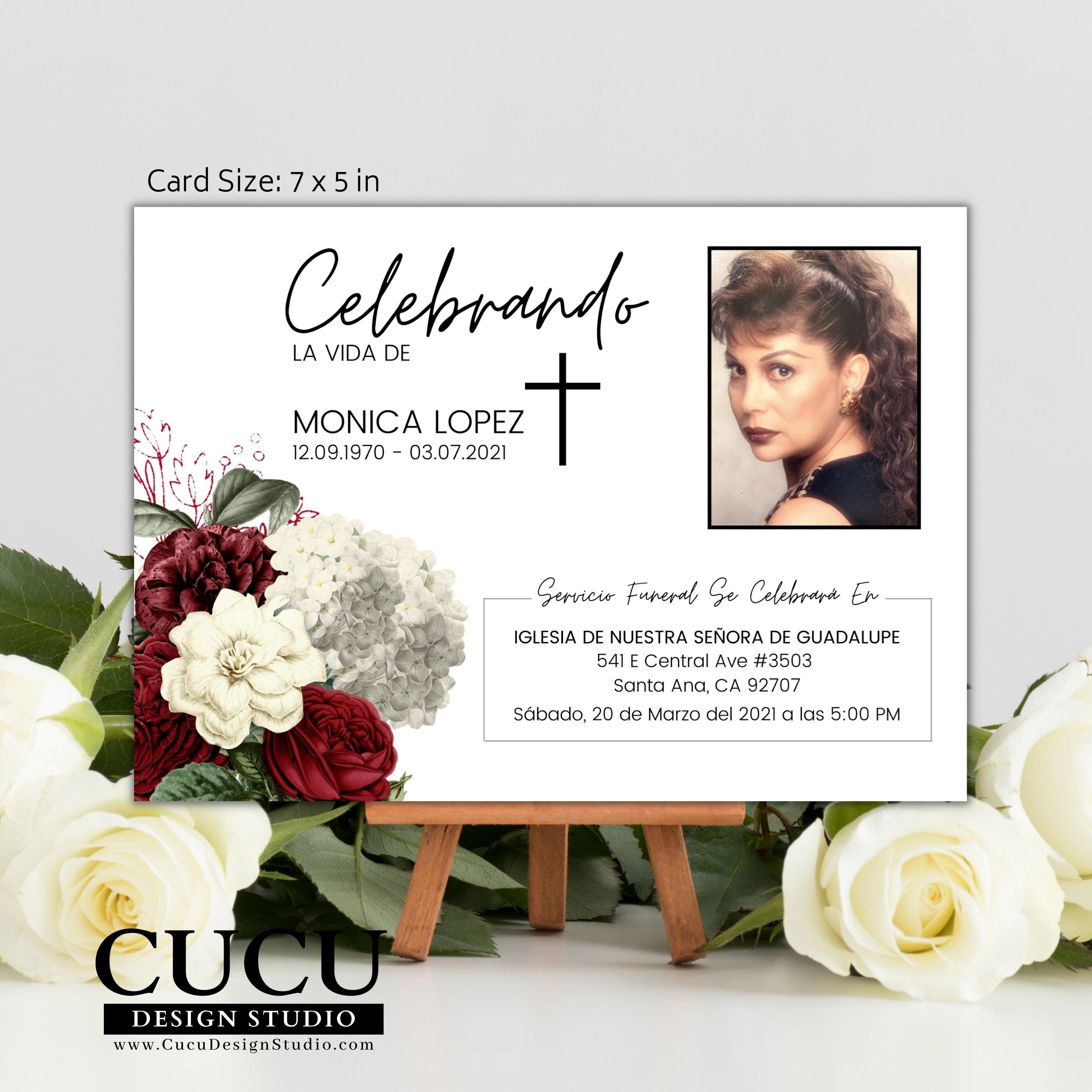 Spanish Funeral Announcement Template Funeral Invite Funeral Invitation