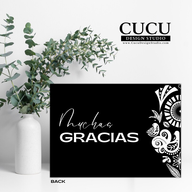 Tarjeta de agradecimiento editable con tipografía moderna, incluye opciones de tamaño 3.5x2, 4x4, 6x4 y 7x5 pulgadas, ideal para emprendedores que buscan una imagen profesional / Editable thank you card with modern typography, includes sizes 3.5x2, 4x4, 6x4 and 7x5 inches, ideal for entrepreneurs wanting a professional brand image