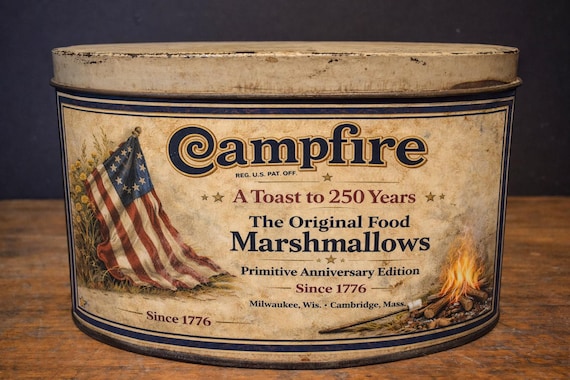 Vintage Americana Campfire Marshmallow Label, 1776 Anniversary (Digital Download)
