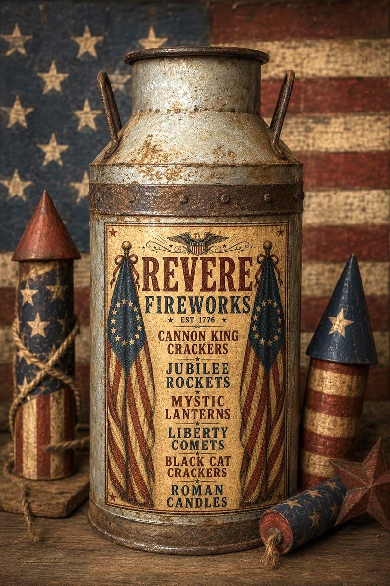 Vintage Fireworks Label Digital Download | Primitive Americana ...