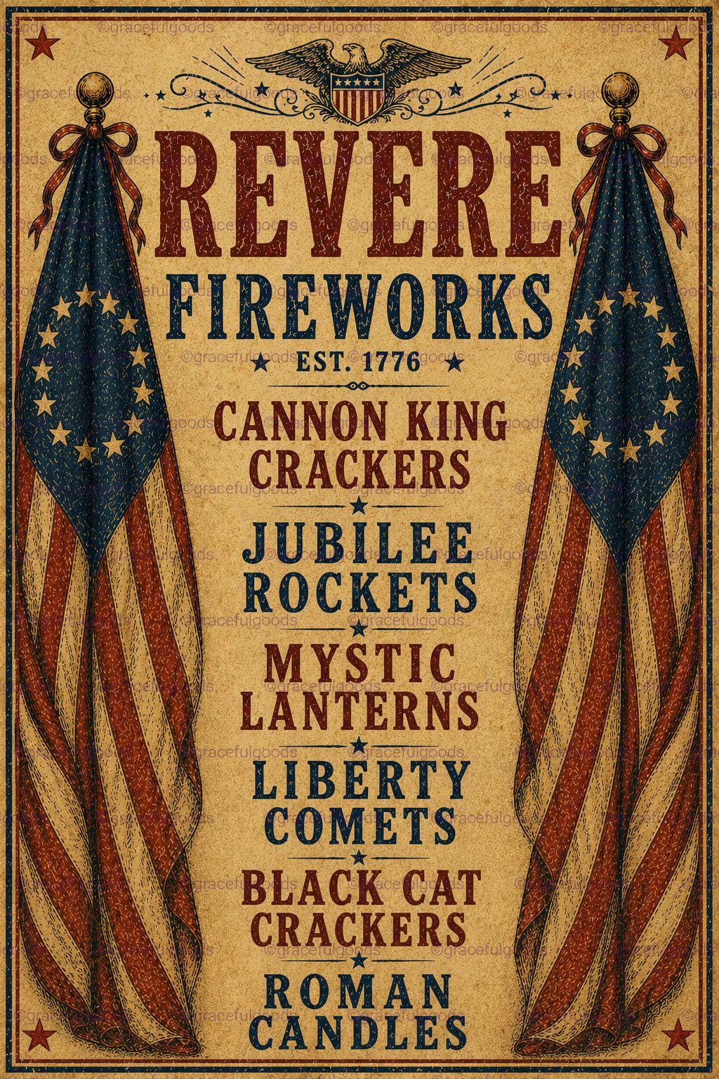 Vintage Fireworks Label Digital Download | Primitive Americana ...