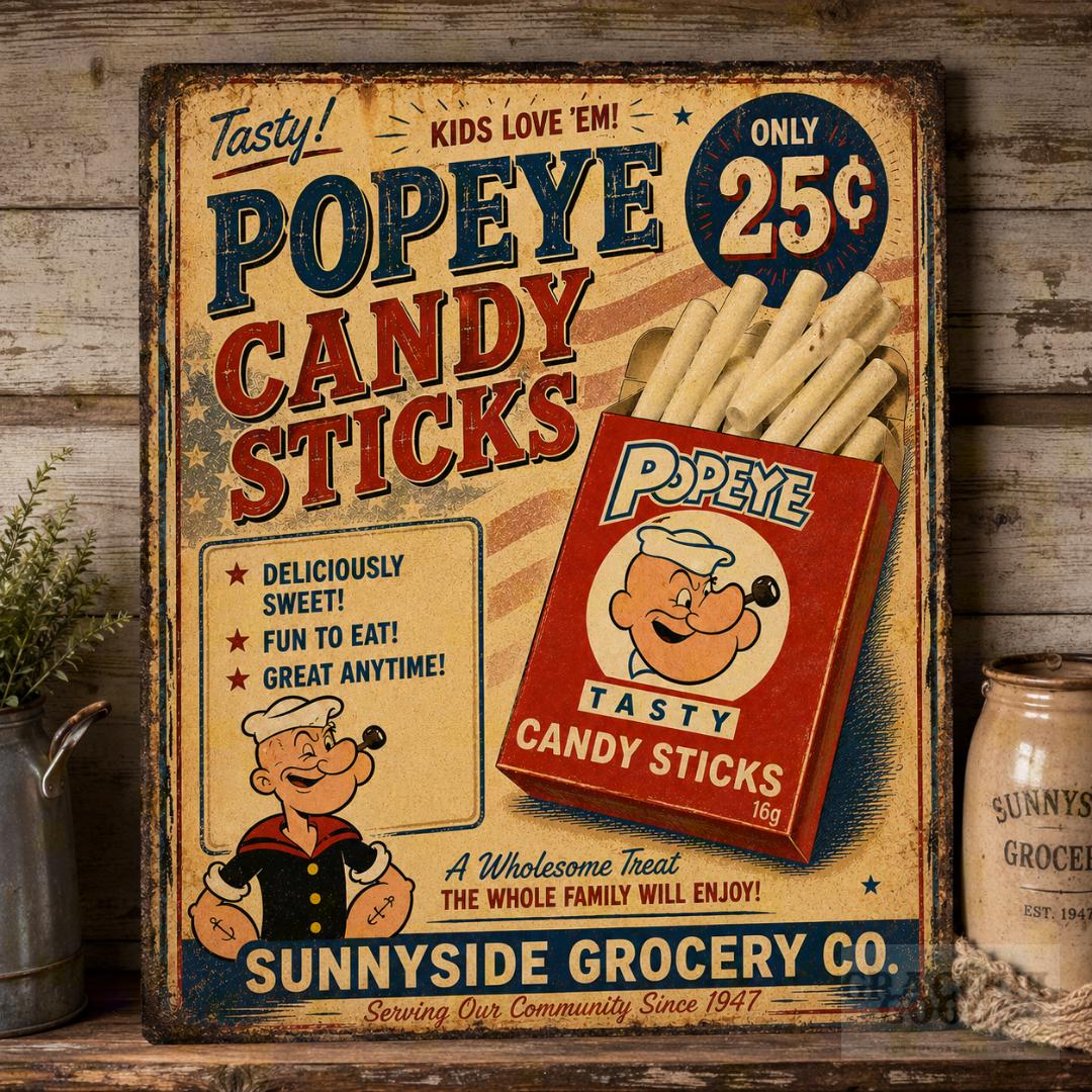 Vintage Popeye Sign - Etsy