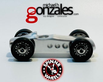 Vintage Style Race car,F1 racer, Indy Race Car toy, Solid metal car toy car Polished Alum.,Standard H.Wheels 1/64 track compatible