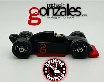 F1 Grand Prix Race  / Indy Race Car  inspired, HandCrafted collectible, 1 of 1 luxury Desk Toy, Standard HotwheelsTrack compatible