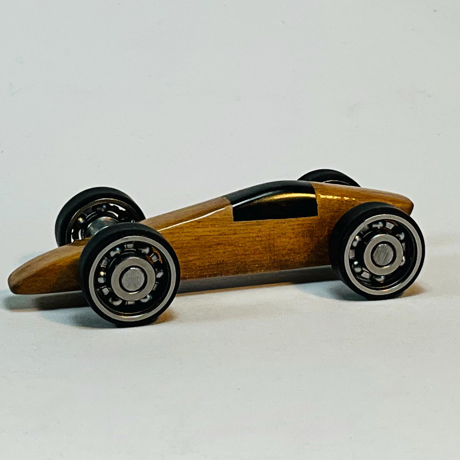 Handcrafted Cherry Wood Race Car Toy: Collectible Kinetic Art - Etsy