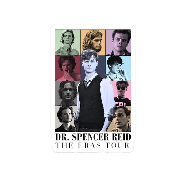 Dr. Spencer Reid Criminal Minds BAU Eras Tour Sticker - Kiss-Cut Vinyl Decals