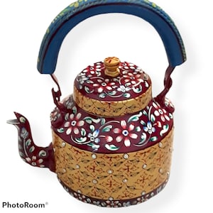 Tea Kettle Hand Painted Tea Pot Tea Serving Kettle And Decorative piece Home Decor Dining Decor Birthday Gift Anniversary Gift Wedding Gift