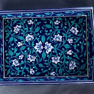 Hand Painted Wooden Tray Serving Tray Serving platter Dining Decor Birthday Gift Anniversary Gift Wedding Gift Christmas Gift
