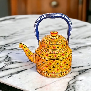 Tea Kettle Hand Painted Tea serving Pot Kitchenware Christmas Gift, Birthday Gift, Housewarming Gift, Anniversary Gift