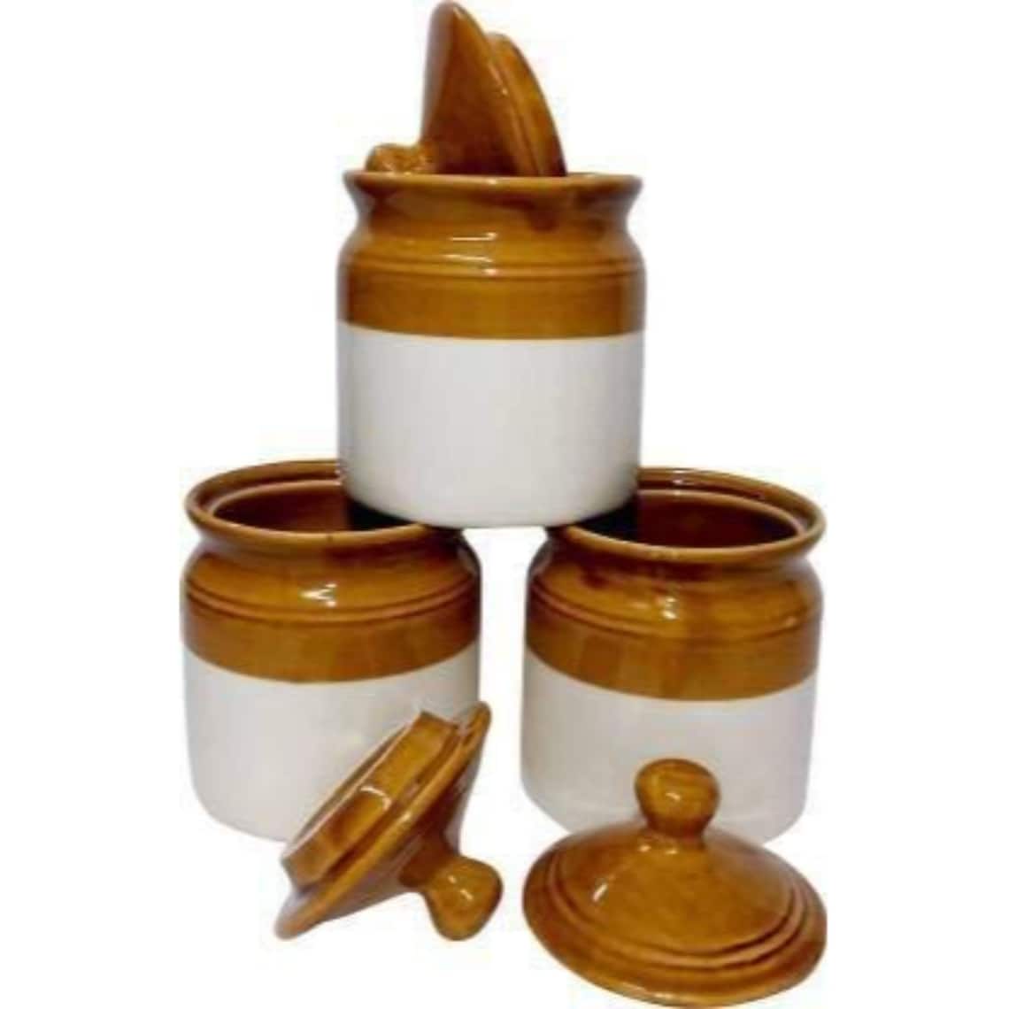 Ceramic Pickle Jar Containermartbani for Kitchen Storage Etsy
