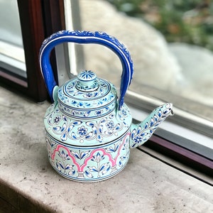 Tea Kettle Hand Painted Tea serving Pot Kitchenware Christmas Gift, Birthday Gift, Housewarming Gift, Anniversary Gift