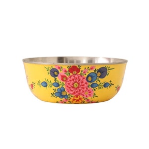 Hand Painted bowls for Stainless Steel storing Food, Salads Bowls, Serving Bowls fruits bowls Gift for her, Valentine&#39;s day, Birthday Gift