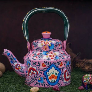 Tea kettle teapots hand painted kettles Kitchenware tea serving kettle home decor christmas Gift and Housewarming Gift Wedding Gift