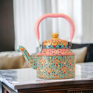 Tea Kettle Tea Pot Kitchenware Hand Painted kettle Tea Serving Pot Home Decor Birthday Gift Anniversary Gift Wedding Gift Christmas Gift