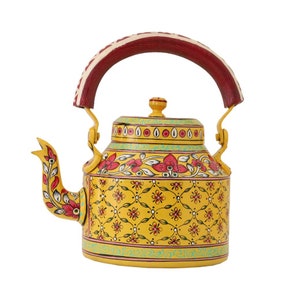 Tea Kettle Hand Painted Tea Pot Home Decor Kitchenware Dining shelf Decor Decorative Piece Housewarming, Wedding, Birthday Anniversary Gift