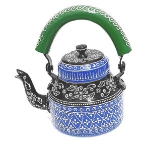 Hand Painted Tea Kettle Home Decor Tea Pot or to gift|Handmade Aluminium Tea Pot|New look for Home Decor|Christmas Gift or Housewarming Gift
