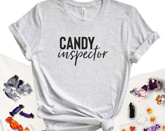 Candy Inspector Mom Halloween Shirt Dad Halloween Shirt Funny Halloween Shirt Mom Halloween Costume Dad Halloween Costume Cute Halloween