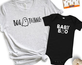 Mommy and Me Halloween Shirts Boo Thang Baby Boo Matching Family Halloween Shirts Matching With Baby Matching Family Halloween Costumes