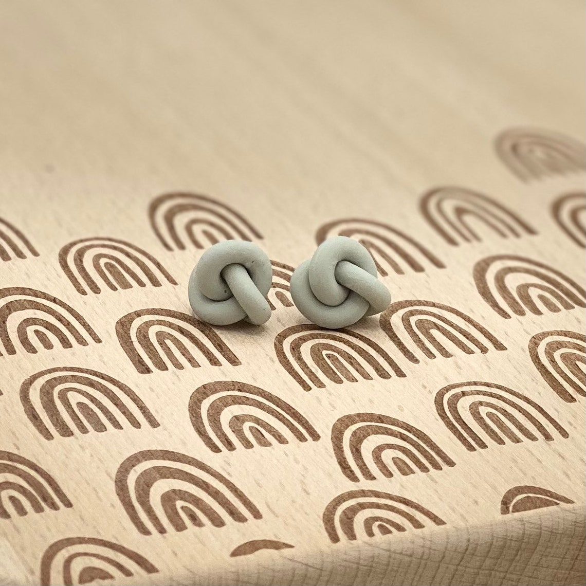 Polymer clay knot earrings/clay knot earrings/knot earring Etsy