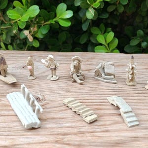 10 pieces Assorted Mud mans,  mud man figurine, Mud man for bonsai(10p)