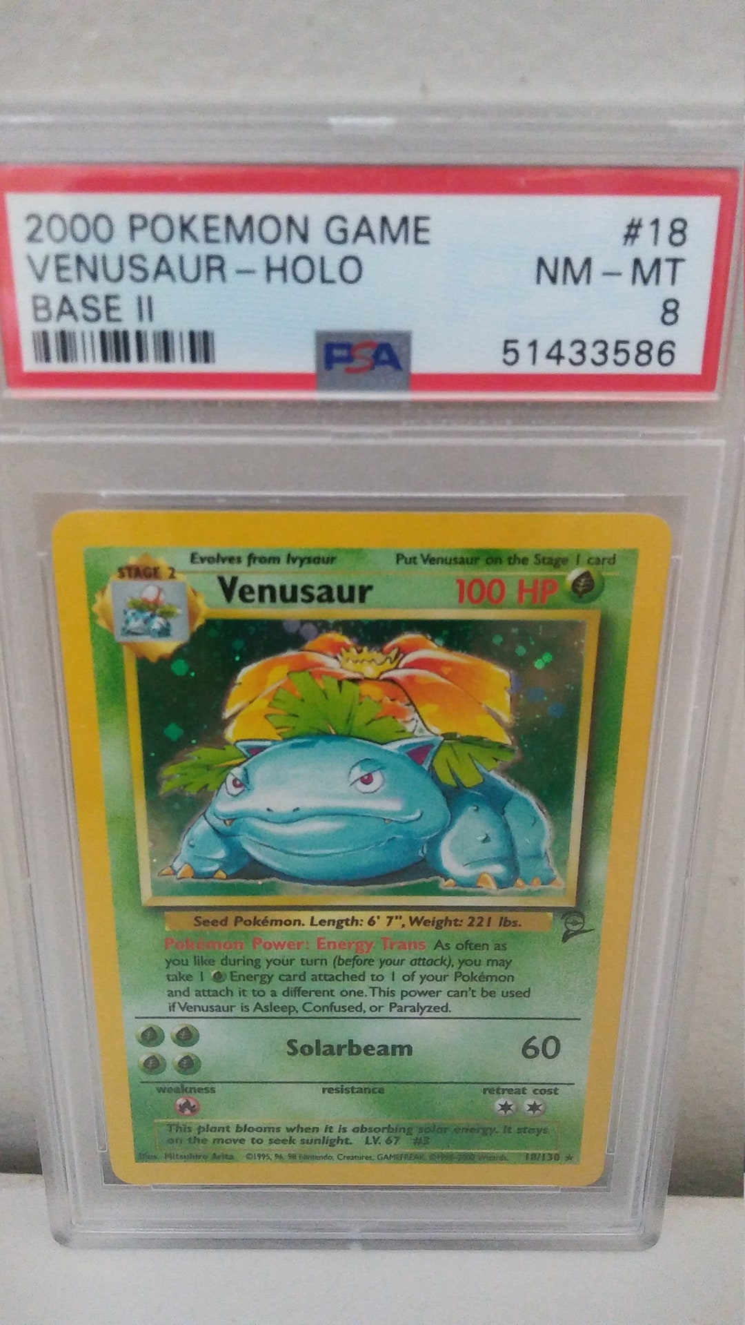 【PSA 8】ポケモンカードダス フシギバナ Venusaur PSA 8】ポケモンカードダス フシギバナ Venusaur PSA 8】ポケモン