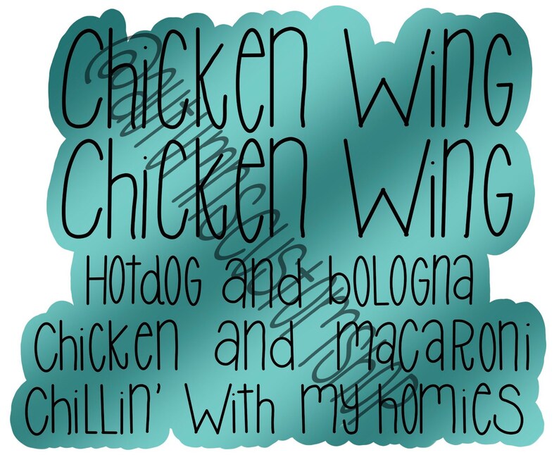 Chicken Wing Song Sticker Etsy