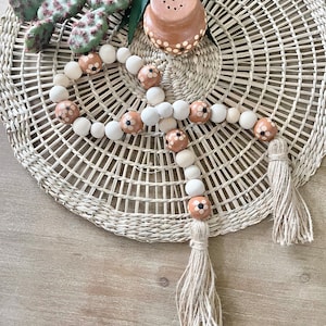 Terracota Mexico Garland |Mexican Decor|Cinco de Mayo|Decor | Fiesta Decor | Mexican | 5 de Mayo|wood Beads garland | Beads Garland