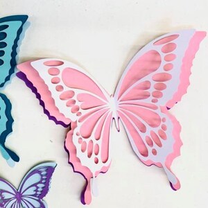 Schmetterling 3D Cricut Schnittmuster, SVG und PDF Schneidedateien. Winter Wonderland, Sofort Download