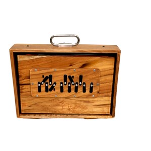 Shruti Box Teak Wood Large Size (15&quot; X 10&quot; X 3&quot;) Inches 440Hz & 432Hz Sur Peti With foam Bag, Bhajan , Kirtan, Yoga ,Chant ( Made in India)